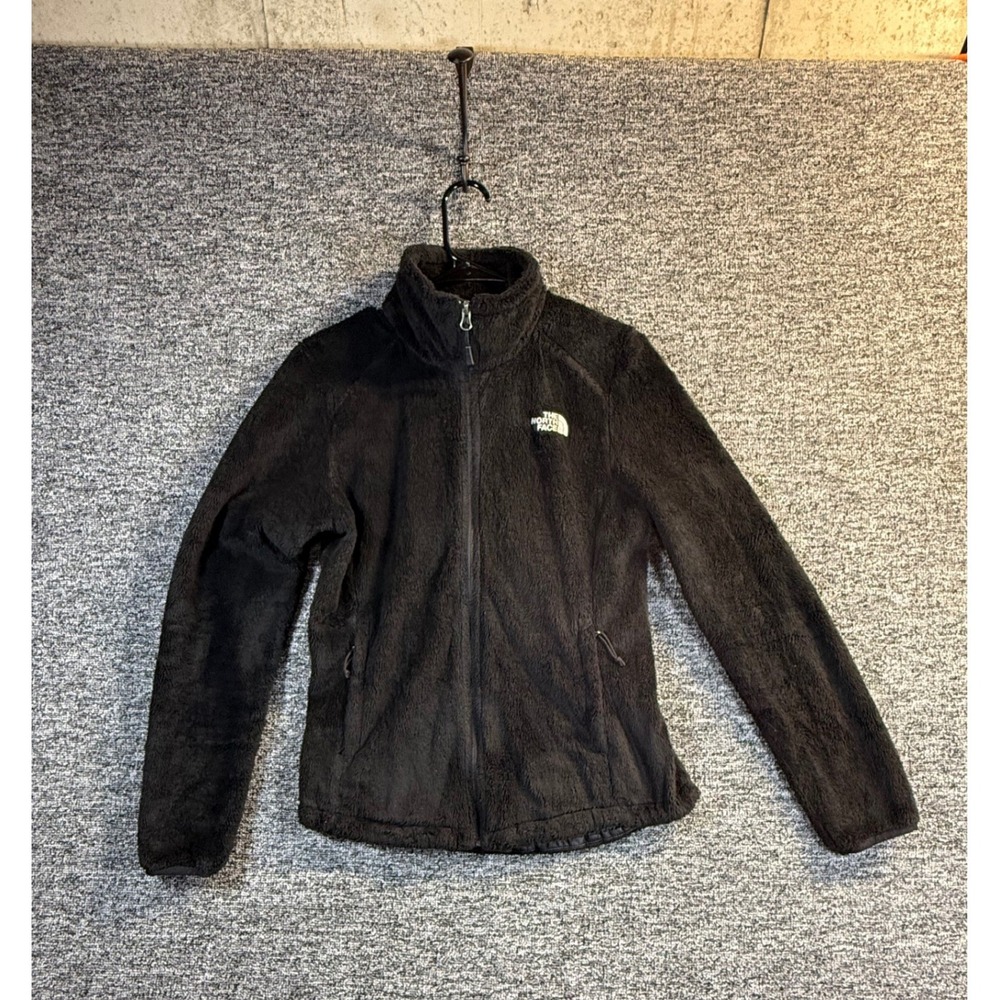 The North Face Osito Full Zip Fleece Jacket‎ Black Womens Small Embroidered Logo